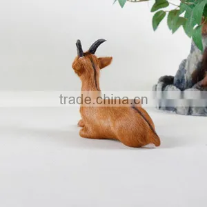 Fake Fur Fabric Animal Goat Toys s Plastic Figurines Christmas thumbnail-5