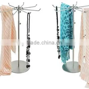 Rotating Display Chrome Scarf Display Rack thumbnail-1