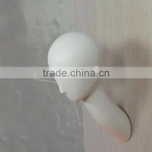 White Wall Mounted Female Head Deal for Hats, Scarves and Sunglasses for Home or Retail Store thumbnail-5