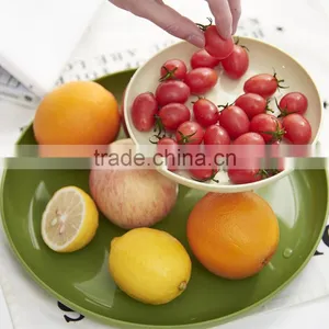 Plastic DIY Round Two Layer Fruit Tray thumbnail-1