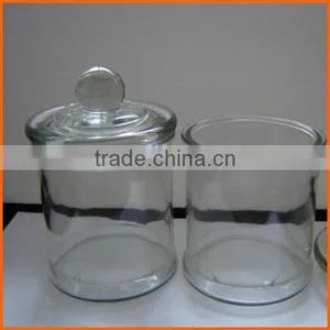 High Quality Clear Candle Container With Lid thumbnail-1