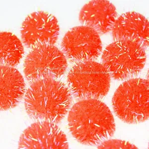 Orange Pompom With Glitter Tinsel thumbnail-2