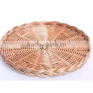 Wholesale Round Flat Plastic Rattan Basket Plastic Basket for Fruit Plastic Bread Basket thumbnail-1