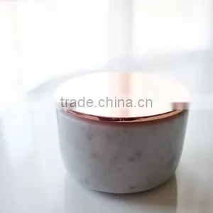 Marble Beautiful Bowl With Copper Lid thumbnail-1