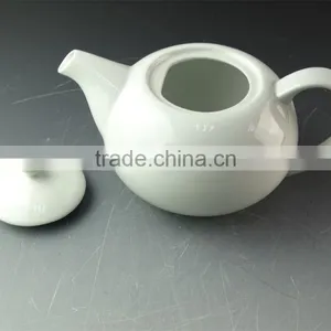 Eco-friendly Stocklot Cheap White Porcelain Big Capacity Teapot thumbnail-2