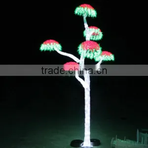 Home Garden Decorative 350cm Height Outdoor Artificial Green Flashing LED Solar Lighted up Mashroom Trees EDS06 1429 thumbnail-2