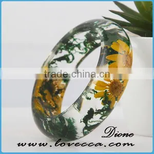Wholesale Elegant Hand-made Resin Jewelry Real Flowers Bracelet thumbnail-6