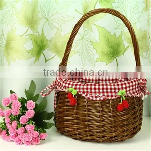 Beautiful Wicker Fruit Basket , Wicker Bussiness Gift Basket thumbnail-1