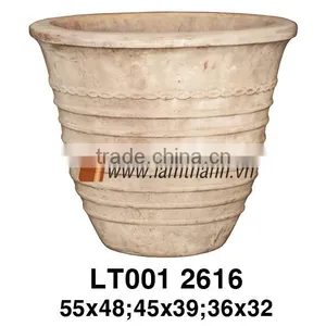 Vietnam Round High Terracotta Garden Pot thumbnail-1