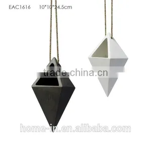 Home Decorative Custom Hanging Concrete Plant Pot Cement Flower Pot thumbnail-1