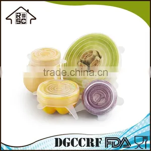 NBRSC Multi Size Silicone Lids Food and Bowl Covers Stretch Reusable Lids Cover Wrap thumbnail-3