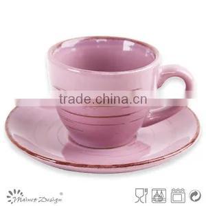 Fashionable Design Ceramic Stoneware Tea Cup and Saucer Modern Coffee Mug and Saucer thumbnail-4