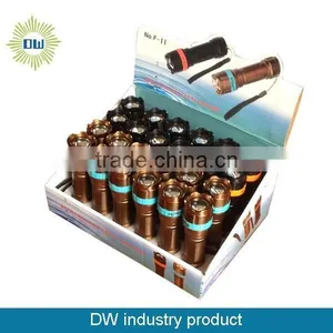 1 Led Fake-metal Zoomed Plastic Flashlight for Promotion thumbnail-2
