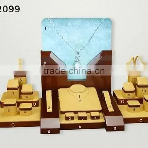 China Exhibitor Organizer for Shop Counter and Store Window Leather Jewelry Display Set thumbnail-2