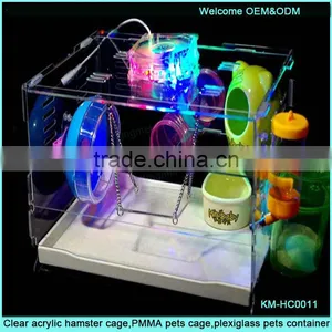 Large Capacity and Comfort Clear Acrylic Hamster Container thumbnail-3