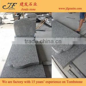 Grey Granite Wave Cover Plate Poland Style Tombstone & Monument thumbnail-1