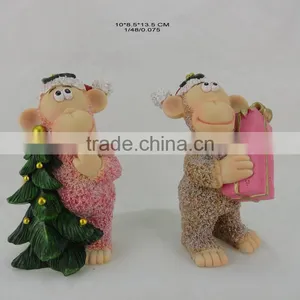 Resin Christmas Monkey Sculpture for 2016 thumbnail-1