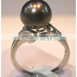 Rose Purple Seawater Tahitian Pearl Ring thumbnail-3