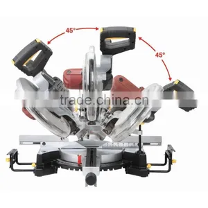 New 2000w Power Double Bevel Wood/Aluminum Cutting Circular Saw Electric 305mm Sliding Miter Saw thumbnail-2