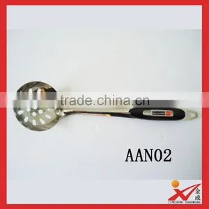 Factory Wholesale Stainless Steel Kitchen Ware Plastic Hander Big Soup Spoon Colander thumbnail-1