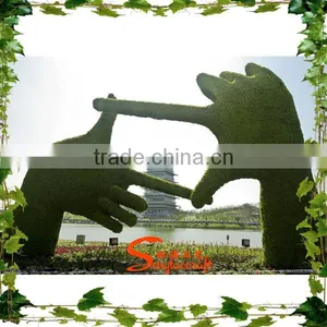 Artificial Grass Hand Topiary Park Decoration Special Shape Ornaments Artificial Topiary thumbnail-1