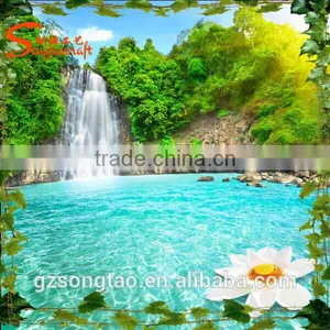 China Manufacturer Park Wholesale Waterfall Outdoor Design Artificial Waterfall Fountain thumbnail-3
