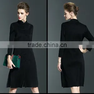 2017 New Slim Plicated Cheongsam One Piece Dresses thumbnail-6