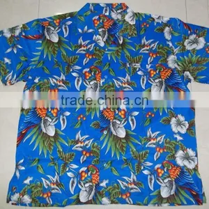 Bright Color Macau Parrot Print Hawaiian Shirts thumbnail-1