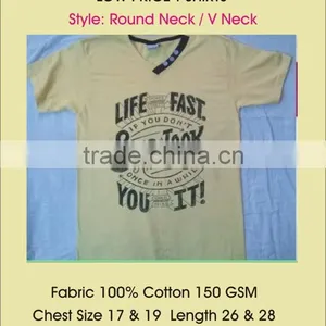 V Neck Cotton T-Shirts Printed Custom Designs Low Price thumbnail-1