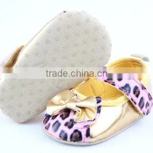 2014 Fashion New Arrival Baby Girls Leopard Leather Shoe Brand New Baby Girls Leather Shoes thumbnail-6