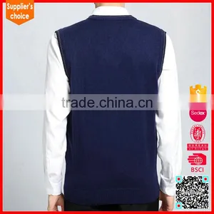 New Knitted Acryllic Solid Custom Sweater Vest 100% Acrylic Knitted Vest thumbnail-2