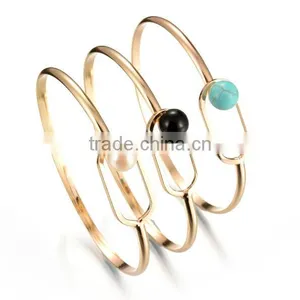 Zm35323a Korean Bangle Design Fashion Girls Gold Plated Bracelet Jewelry thumbnail-1