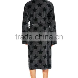 Men's Star Printed Warm Custom Printed Pajamas thumbnail-4