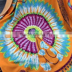 Women 2016 New Fashion Imitated Silk Nations Wind Bohemia Peacock Printed Scarf Small Square Scarves thumbnail-6