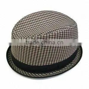 Fashionable Print Fedora Hat With Polyester and Cotton thumbnail-1