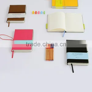 A5 Faux Leather Cover Notebook Customizable Hardcover Office Notebook Metal Lipping Notebook With Band thumbnail-2