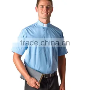 SKY BLUE COTTON RICH SS TAB SHIRT thumbnail-1