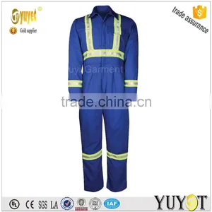 Royal Blue 6 oz Nomex Flame Retardant Coverall With FR 3M Scotchlite thumbnail-1