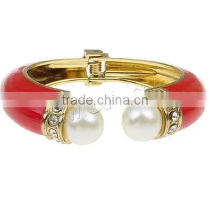 Glass Pearl Zinc Alloy Children Bangle Kids Plastic Bracelet Jewelry Bracelet thumbnail-3