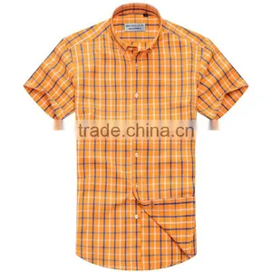 Hot Selling Fancy Plaid Design Men Shirt Custom t Shirt thumbnail-3