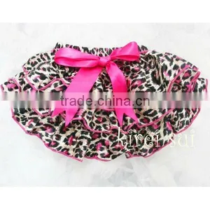 Hot Pink Leopard Satin Ruffles Panties Bloomers BSL5 thumbnail-1