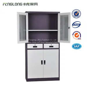 Made In Luoyang Steel Display Cabinet 2 Drawer Glass Door File Cabinet thumbnail-3