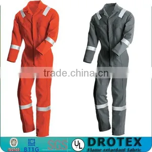 Fire Suit Coverall Fireproof Suit NFPA Fire Suit Reflective Striped Cotton FR Coverall thumbnail-1