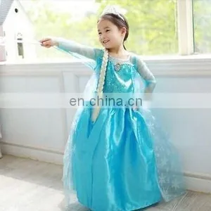 Fashion Elsa Dress Cosplay Costume in Frozen Elsa Mascot Costume Frozen Movie Formal Dress and Snowflake Fabric for Elsa FC2024 thumbnail-1