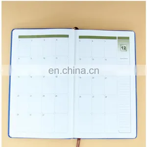 Factory Manufacture Customized Printing Hardcove Diary Blue Notebook,schedule Notebook With Elastic Band thumbnail-3