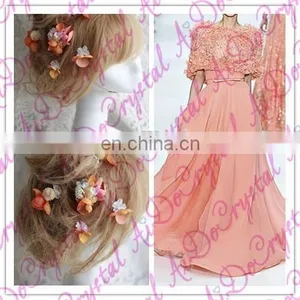 Aidocrystal Beautiful Light Pink Flower Rose Hair Clips Wholesale Hair Accessories thumbnail-3