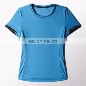 Dong Guan Yihao Sportswear Ladies Net Fabric Short Sleeve 2015 Fitness Sportwear t Shirt thumbnail-3