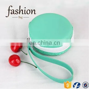 CR Passed European Test Small Elegant Earphone Bag Lovely Green Round Shape Zipper Coin Purse thumbnail-1