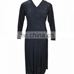 Islamic Clothing Fashinable Abaya / Latest 2017 Black Diamond Stone Work Burkha / Casual Evening Wear Stylish Burqa(dubai Abaya) thumbnail-1
