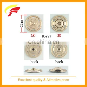 Fashion Zinc Alloy Round Sewing on Snap Button for Coat thumbnail-3